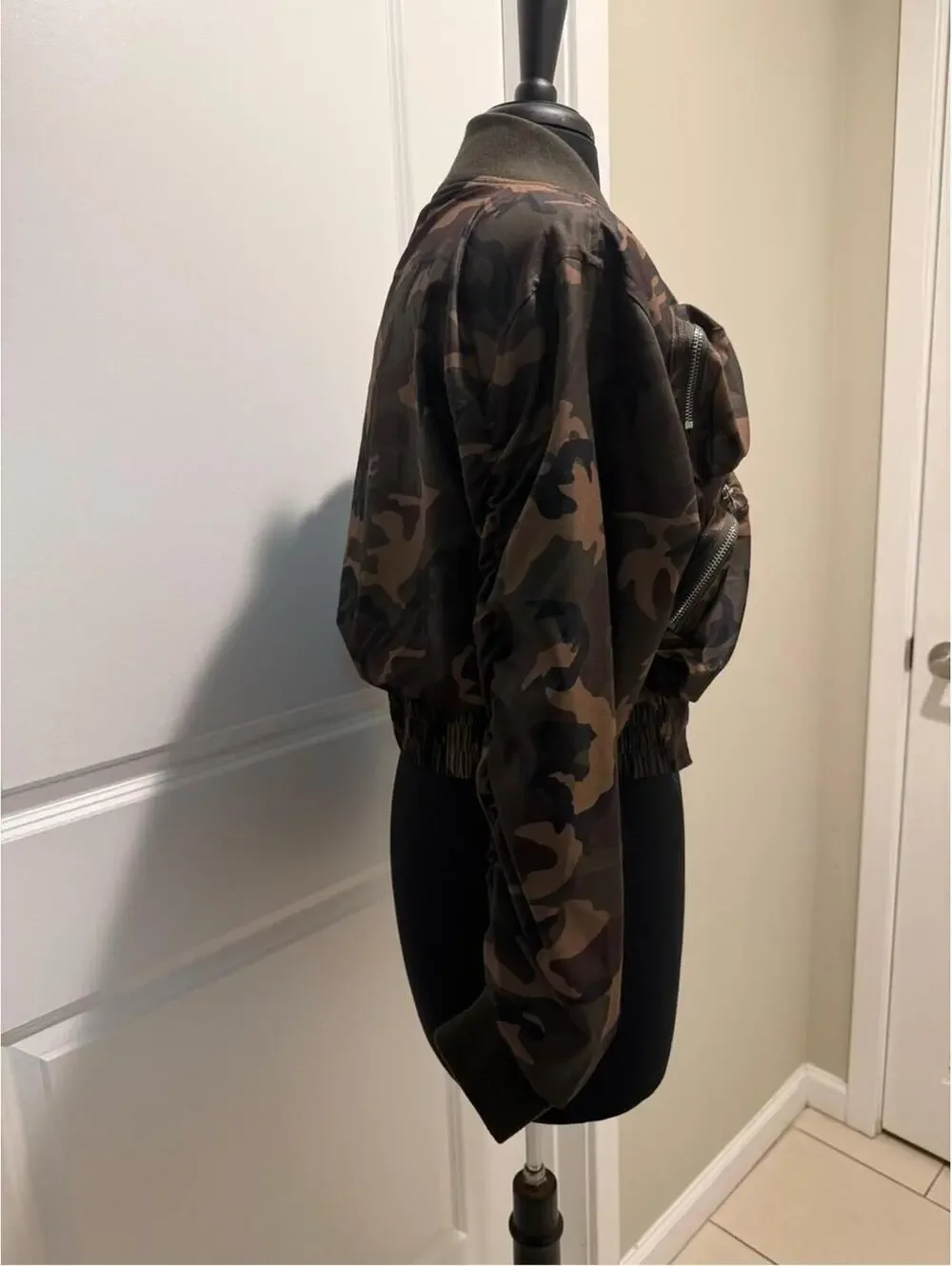 Camo Utility Bomber Jacket - Green Camo - Picture 6 of 8
